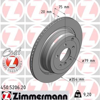 Zimmermann® - Coat-Z Rear Brake Rotor