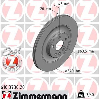 Zimmermann® - Coat-Z Rear Brake Rotor