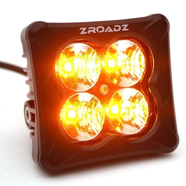 Zroadz® - G2 Series 3" 12W Square Flood Beam Amber LED Light