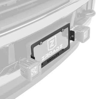 ZROADZ® - Mild Steel Bolt-on License Plate Mount for Two 3" LED Pod Lights
