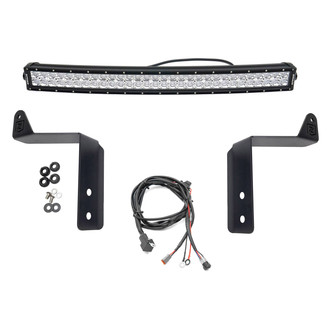 ZROADZ® - Top of Front Bumper Bolt-on 30" 180W Curved Double Row Combo Beam LED Light Bar Kit