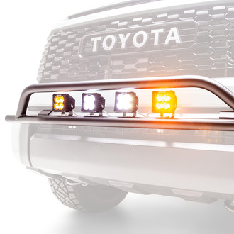 ZROADZ® - Front Bumper Bolt-on 3" 4x20W Cube Flood Beam White/Amber LED Light Kit