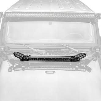 ZROADZ® - Hood Hinge Bolt-on 20" and Two 6" 160W Slim Combo Beam LED Light Bars