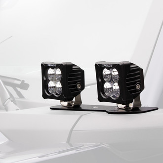 ZROADZ® - A-Pillar Bolt-on 3" 4x20W Cube Flood Beam White/Amber LED Light Kit