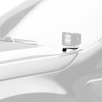 ZROADZ® - Mild Steel Bolt-on Hood Hinge Mounts for Two 3" LED Lights