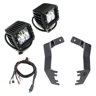 Zroadz® - Hood Hinge Bolt-on 3" 2x20W Cube Flood Beam LED Light Kit