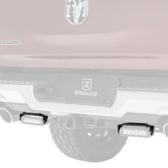ZROADZ® - Mild Steel Bolt-on Rear Bumper Mounts for Two 6" Slim LED Light Bars