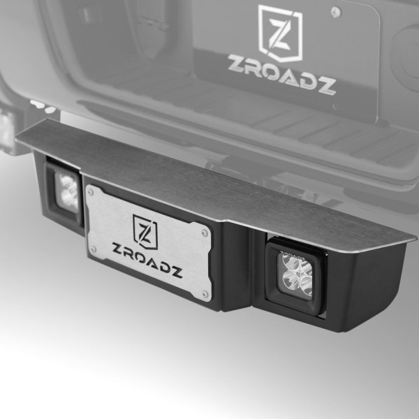 ZROADZ® - Hitch Step Bolt-on 3" 2x20W Cube Flood Beam LED Pod Lights for 2 1/2" Hitch Receiver