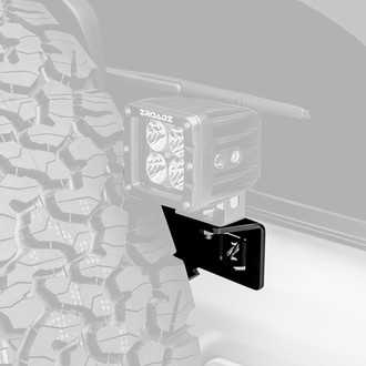 ZROADZ® - Mild Steel Bolt-on Rear Tire Carrier Mounts for Two 3" LED Pod Lights